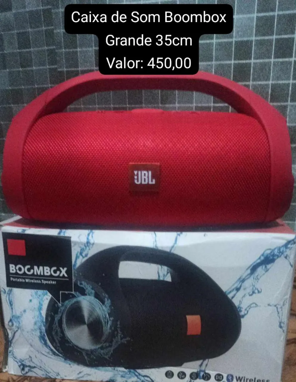 Caixa de Som Boombox Grande 35cm