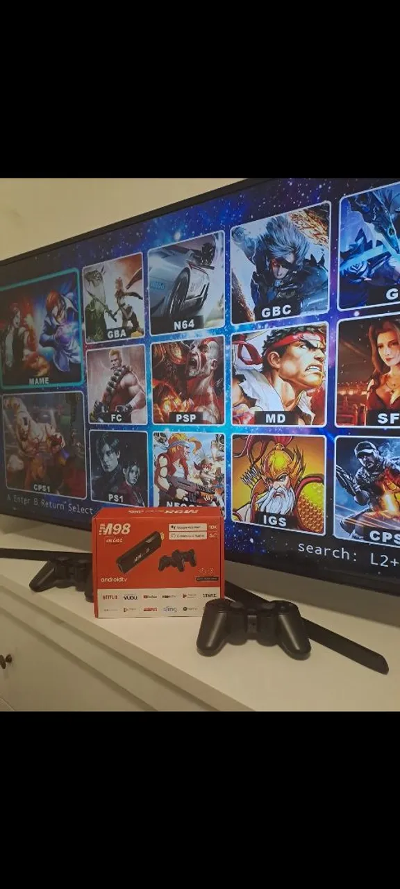 Game box M98 com 10 mil Jogos Retrô