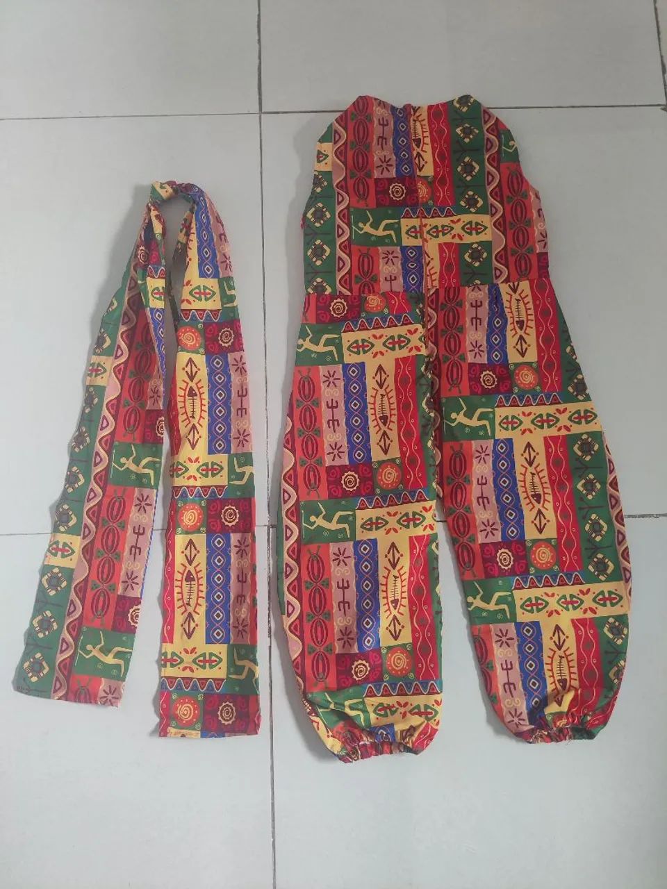 Macacão e Lenço Estampado Étnico Afro, Africano  - Foto 4