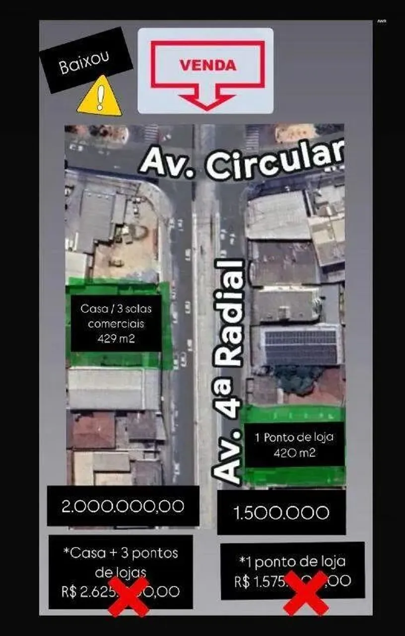 VENDE-SE PONTOS COMERCIAIS NA AVENIDA 4 radial