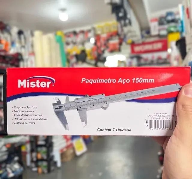 Paquímetro Corpo Em Aço Inox 150mm Mister