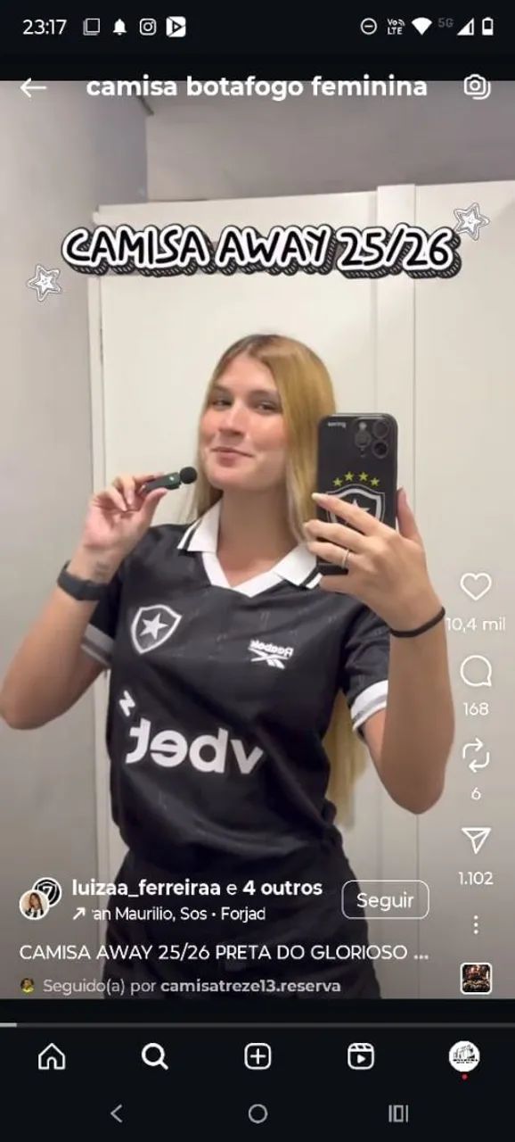 Camisa Botafogo feminina 25/26