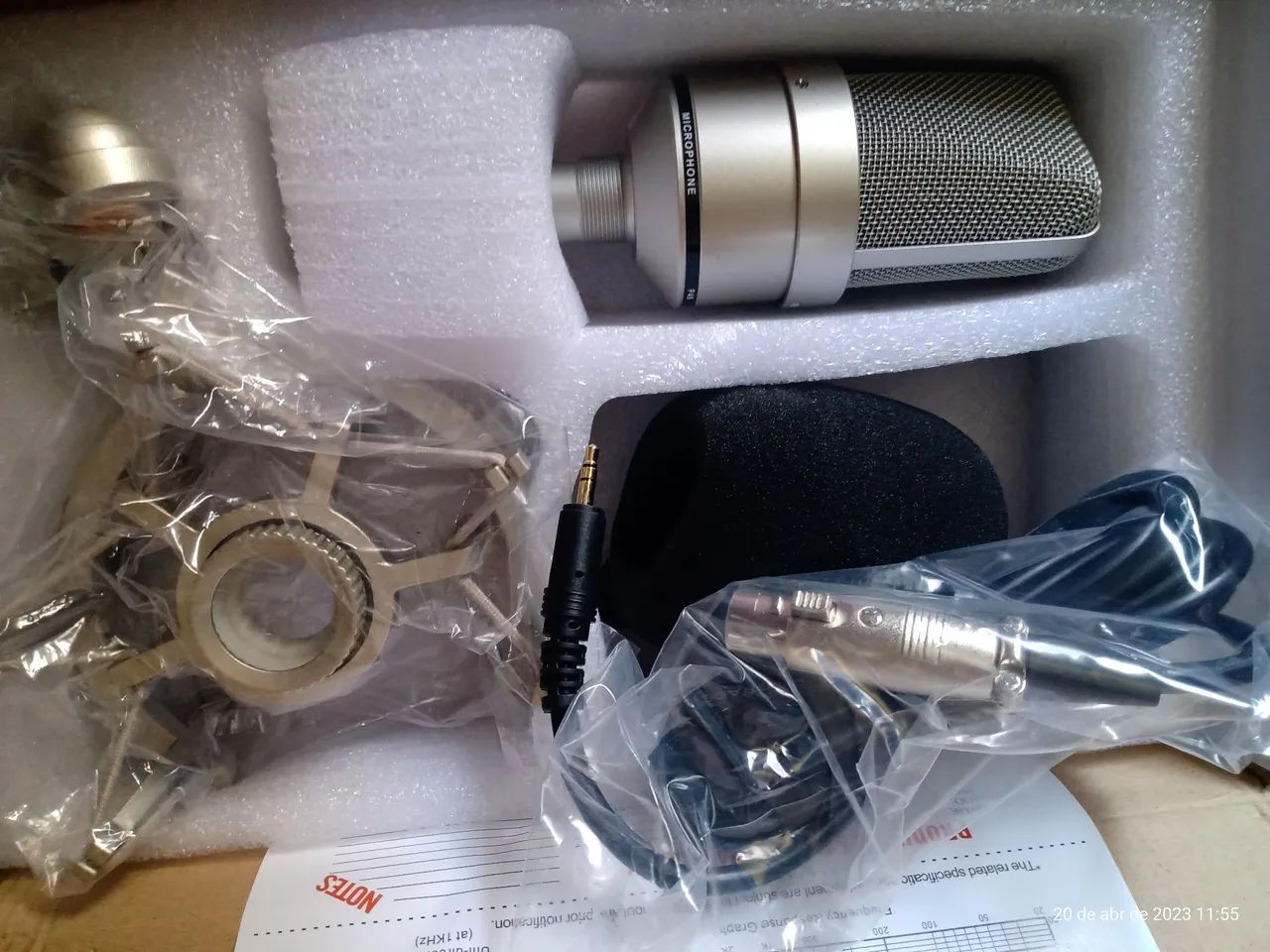 Microfone condensador profissional 64407621546881124