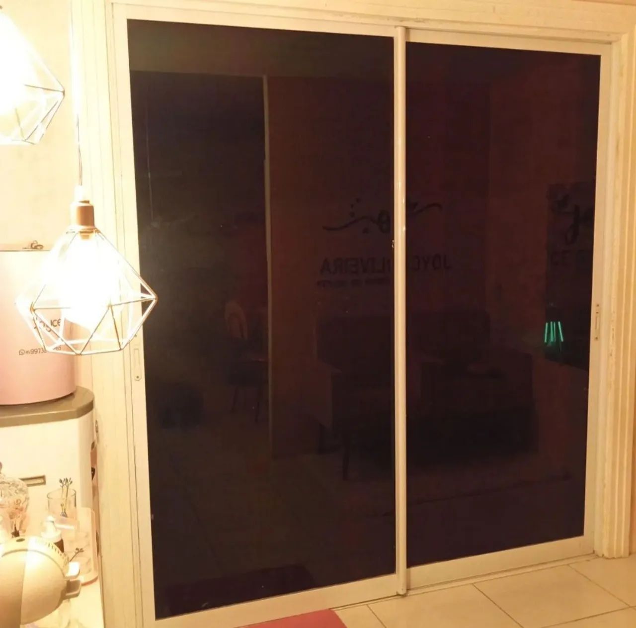 Porta de vidro temperado deslizante