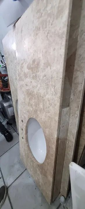 Pia de banheiro pedra travertino  - Foto 5