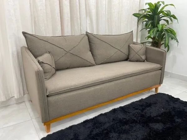 Sofá 2 lugares Lisboa Living 1.80m - Linho Produto Novo  - Foto 4