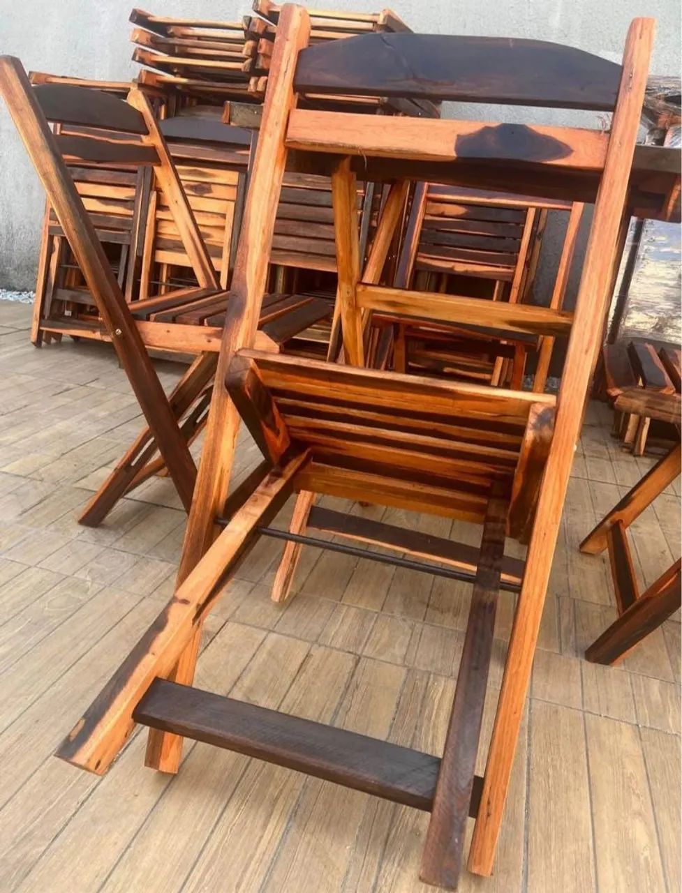 Conjunto dobrável invernizado - Foto 2