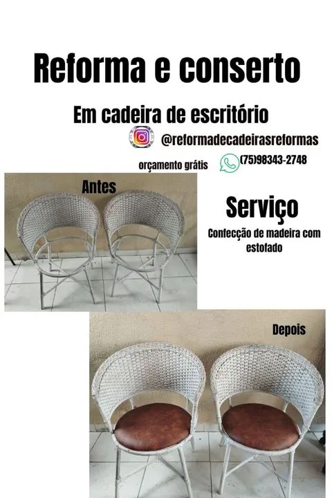 Reformas e serviços de manutenção em cadeiras de escritório  - Foto 3