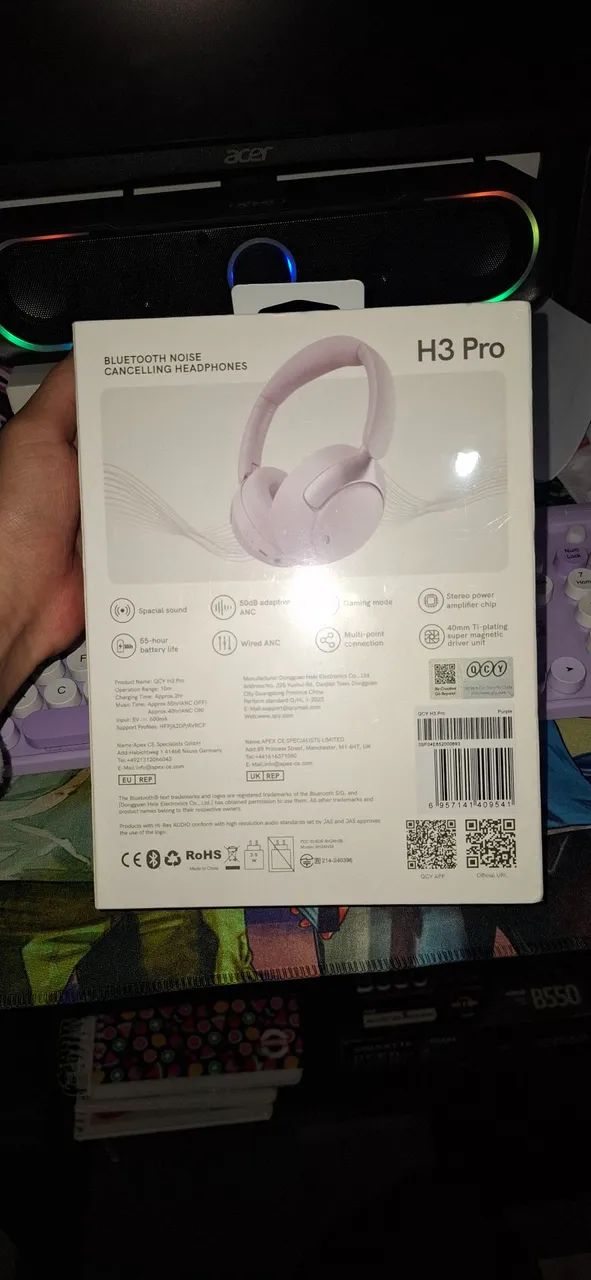 Fone de Ouvido Bluetooth com Cancelamento de Ruído /Novo Lacrado - Foto 2