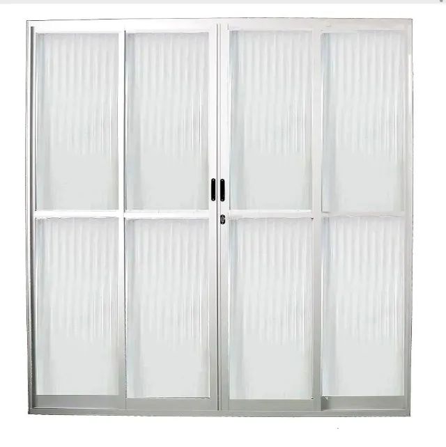 Porta de alumínio com vidro canelado 2,00x2,10