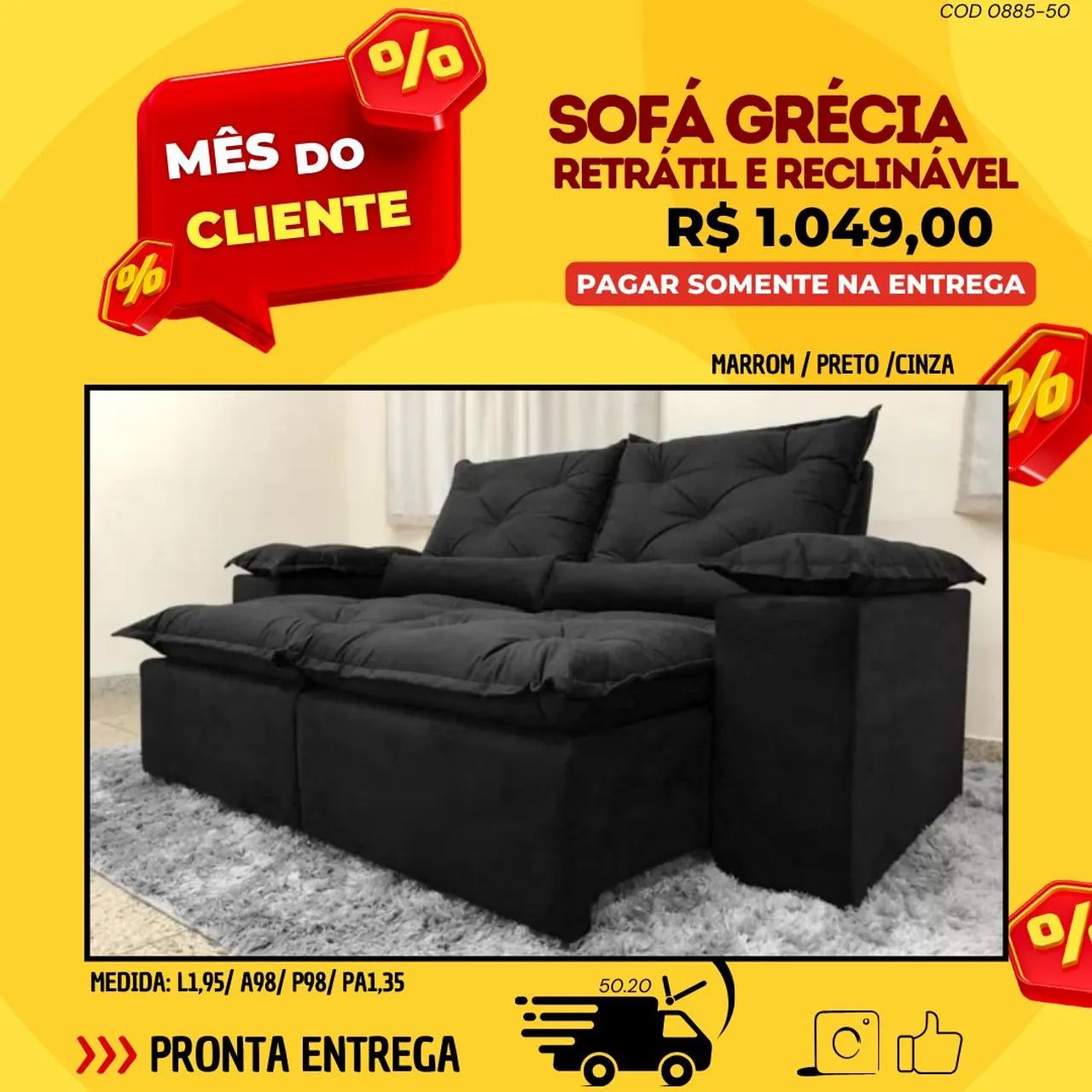 Sofá retrátil reclinável - Foto 3