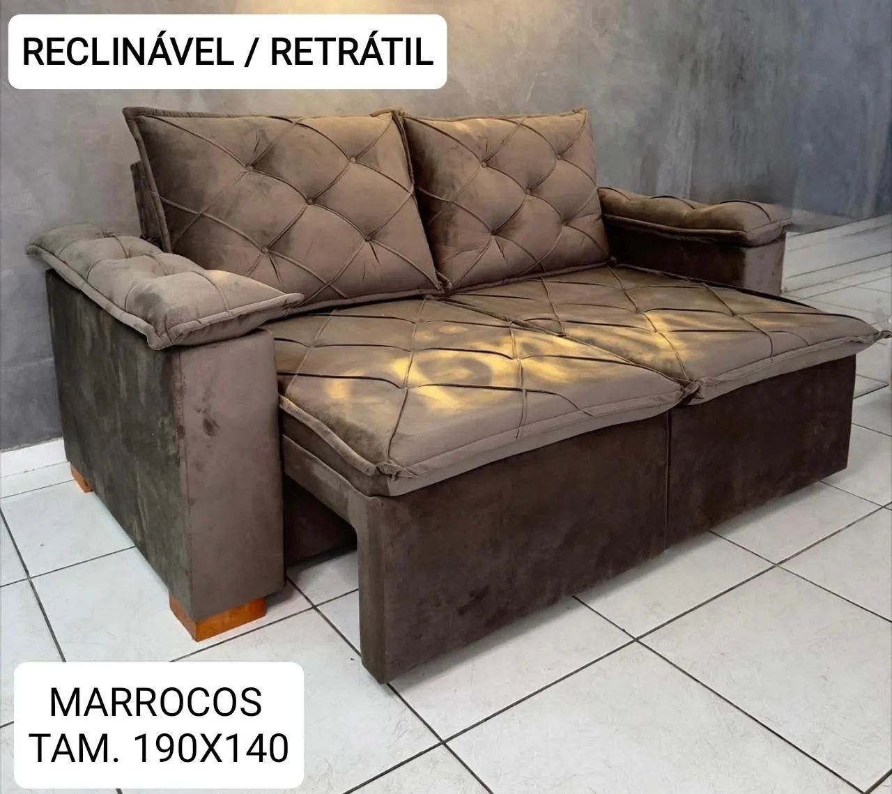 SOFÁ RETRÁTIL E RECLINÁVEL 