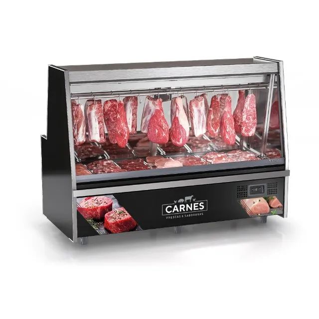 Balcao refrigerado expositor para açougue 150 200 e 300cm gelopar - Alecs - Foto 2