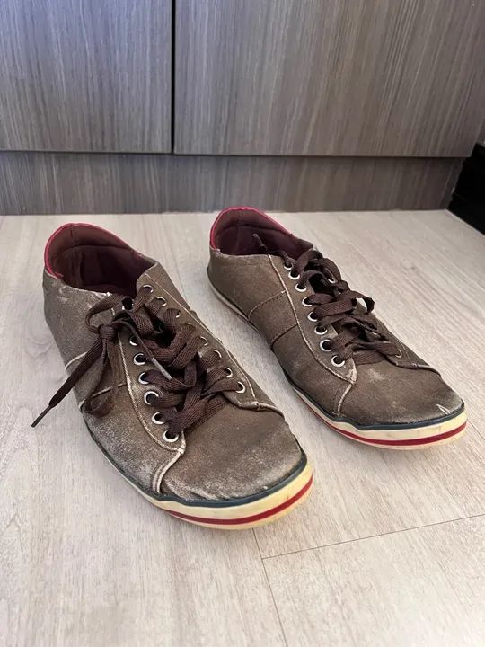 Tênis Casual Marrom - Bazar - Foto 3
