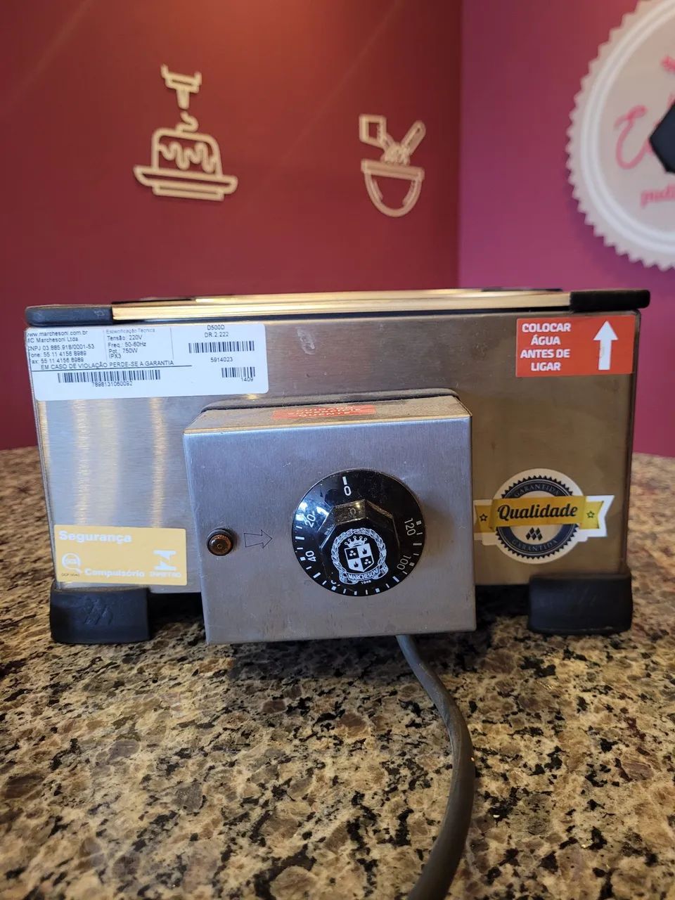 Derretedeira 2 cubas Marchesoni 2,5 kg cada