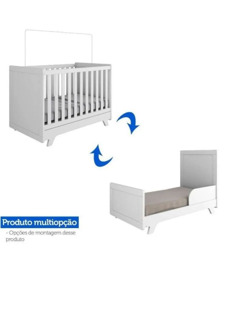 Berço + colchão - 100% MDF - Foto 5