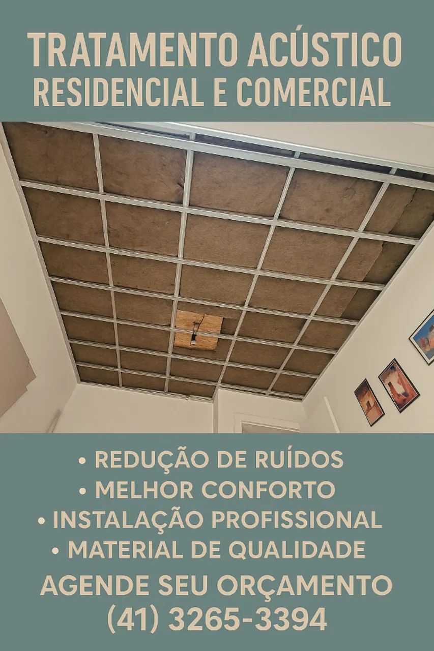 Tratamento acústico - Residencial e comercial (41) 3265-3394