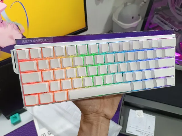 Teclado magnético gamer Akko Veekos SHINE-60 + Switchs Flash