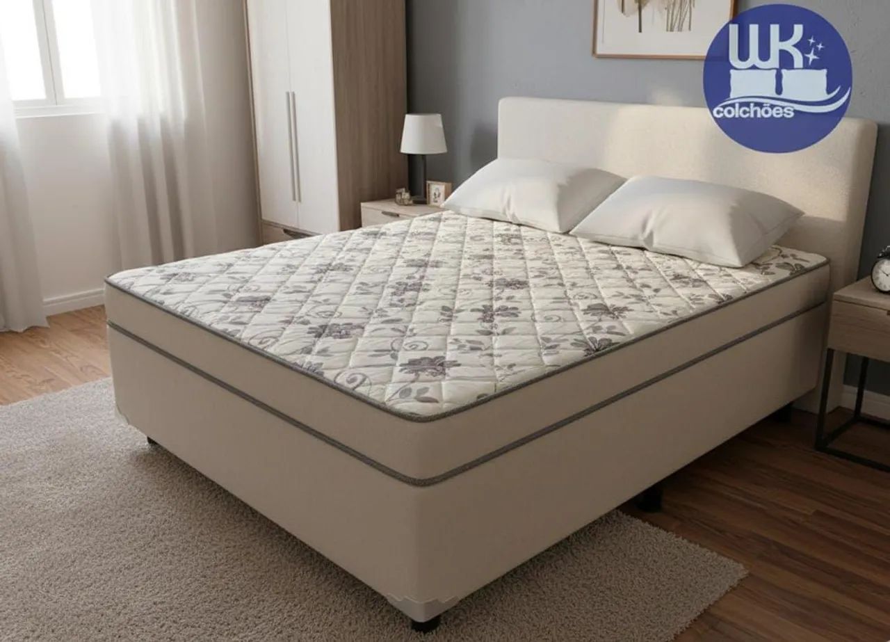 cama box casal nova direto de fábrica com dois travesseiros de brinde.