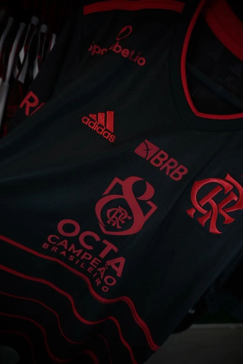 Camisa Flamengo patch octacampeão brasileiro - Foto 3