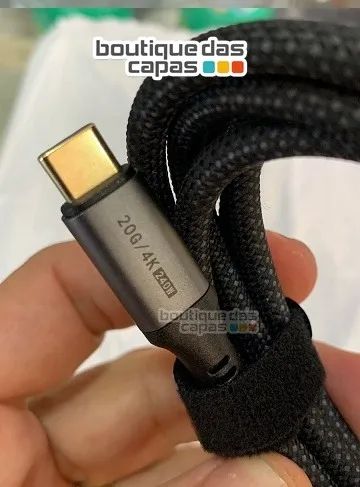 CABO TIPO C x TIPO C CARREGAMENTO 240W 20GPS AUDIO E VIDRO 4K 1.80M CB116 THUNDERBOLT - Foto 2