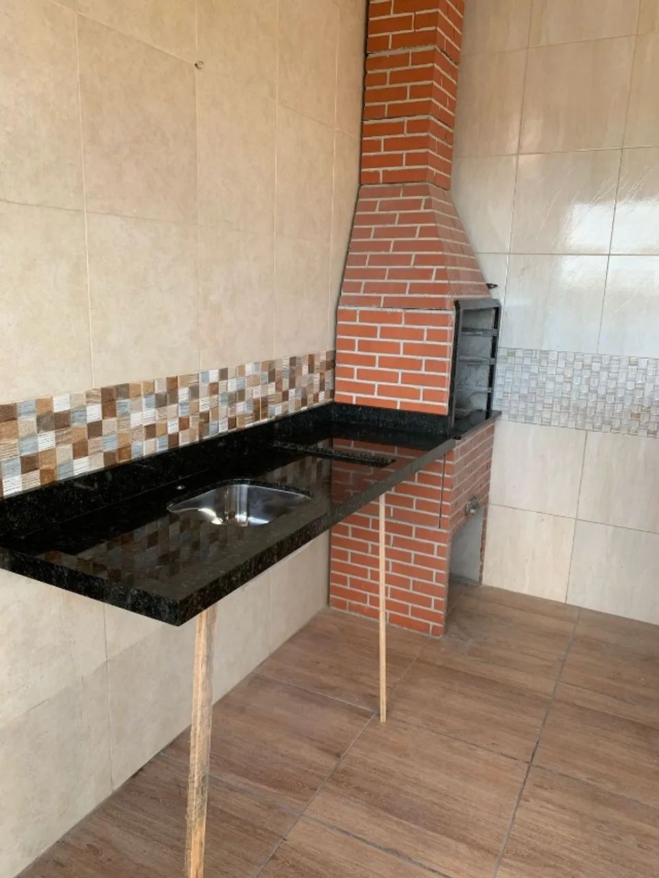 Área Gourmet - Granito Preto São Gabriel  - Foto 3