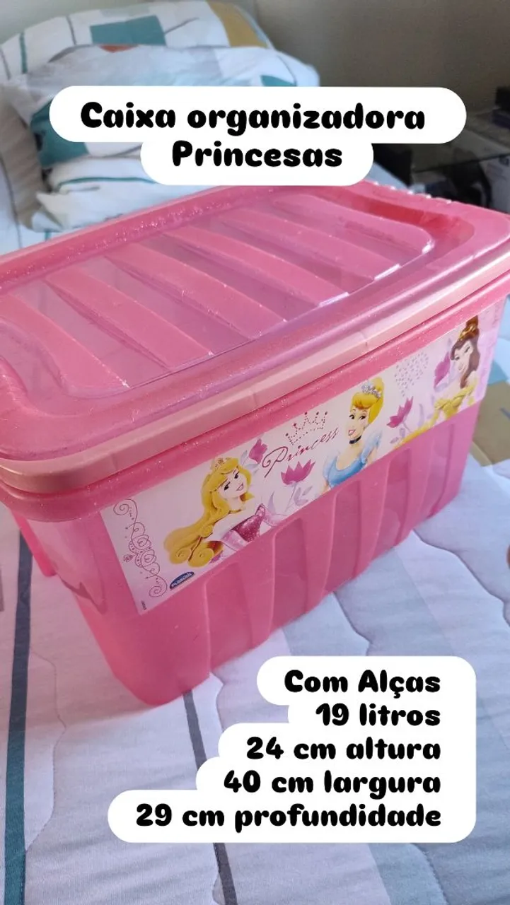 Caixa Organizadora Princesas 19 Litros