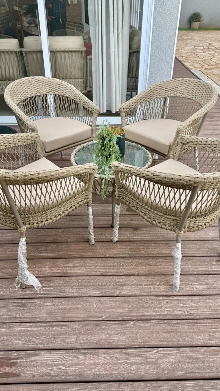 Poltronas de jardim em corda nautica 