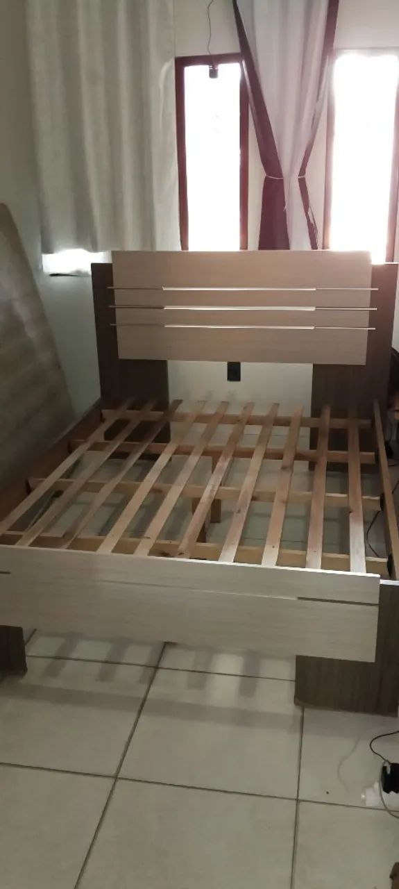 Cama casal completa com colchão Ortobom  - Foto 2