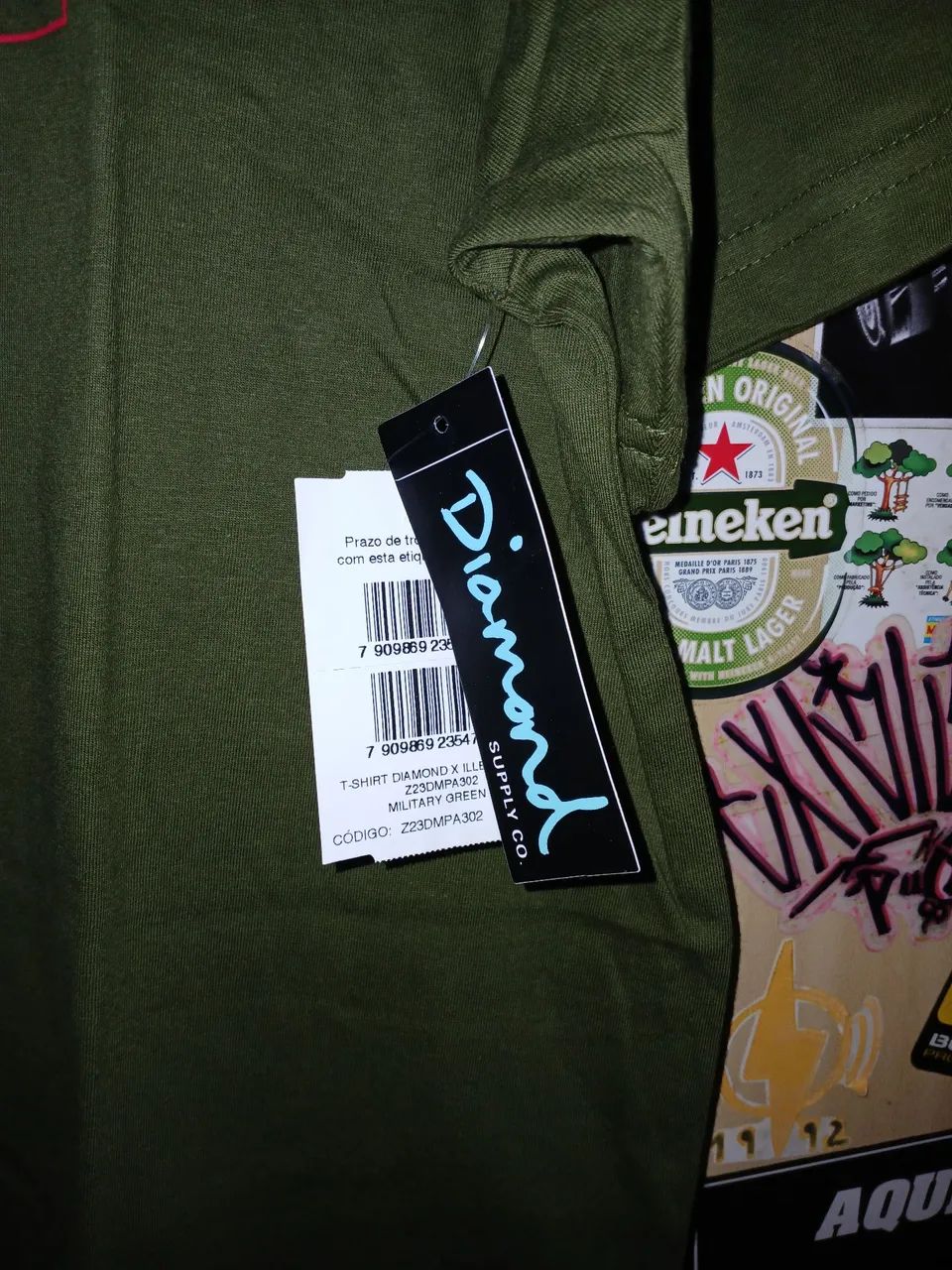 Camiseta Diamond Supply Co. Verde - Original - Foto 3