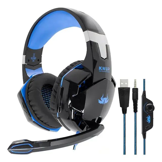 Headset Gamer Knup KP-455A Red Led Vermelho 7.1 P3 + Adaptador P2 - WZetta - Foto 5