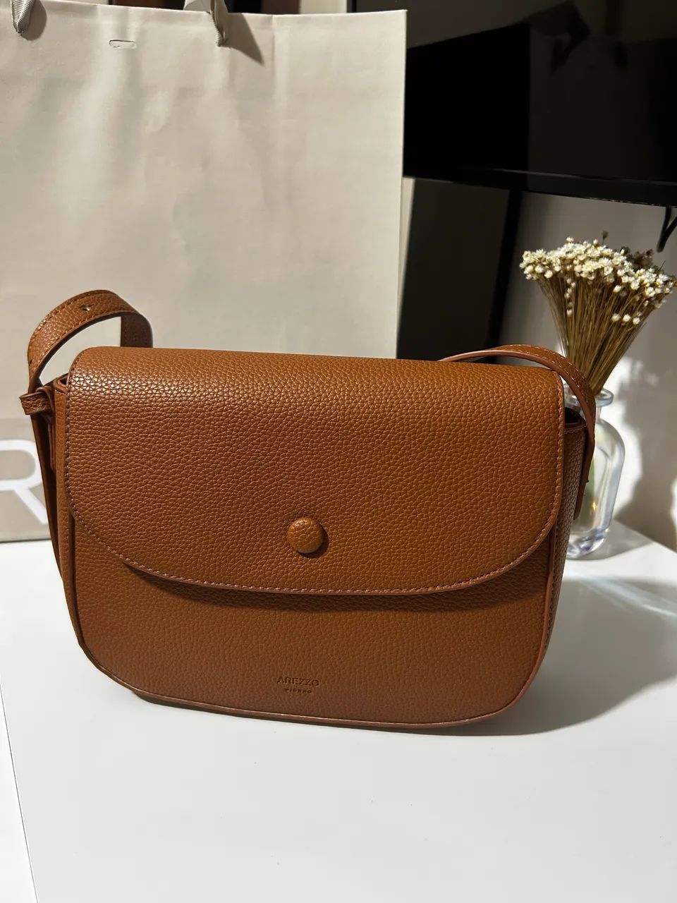 Bolsa Arezzo Transversal Caramelo 