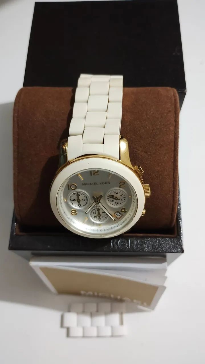 Relógio Michael Kors Cronógrafo Feminino Dourado 