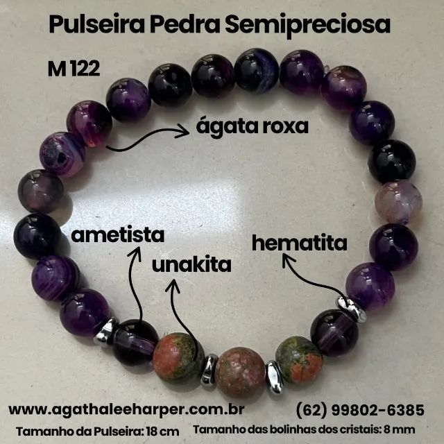 Pulseira Pedra Semipreciosa - Foto 5