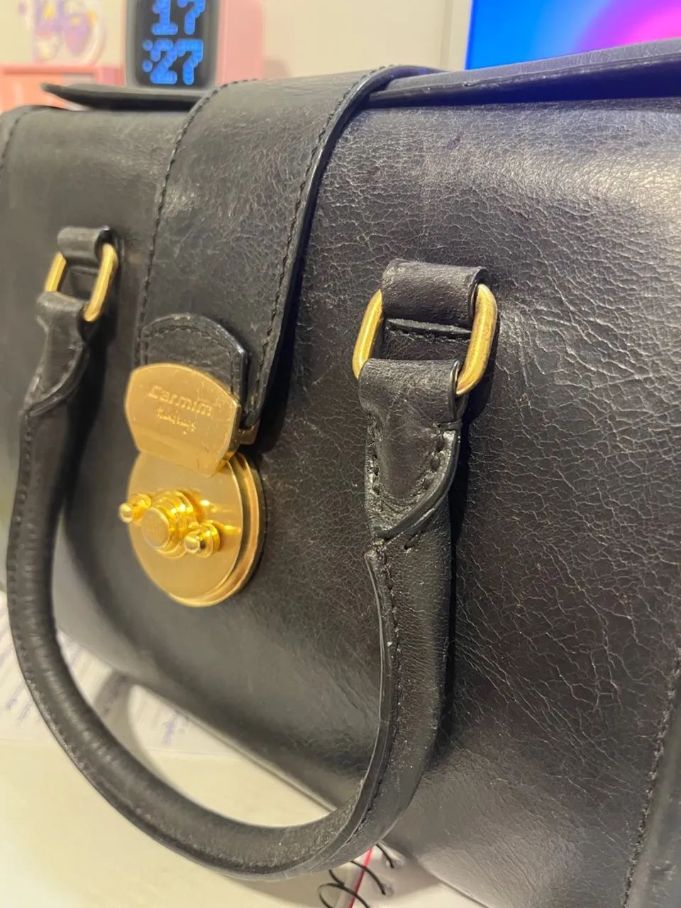 Bolsa de couro Carmim original  - Foto 3
