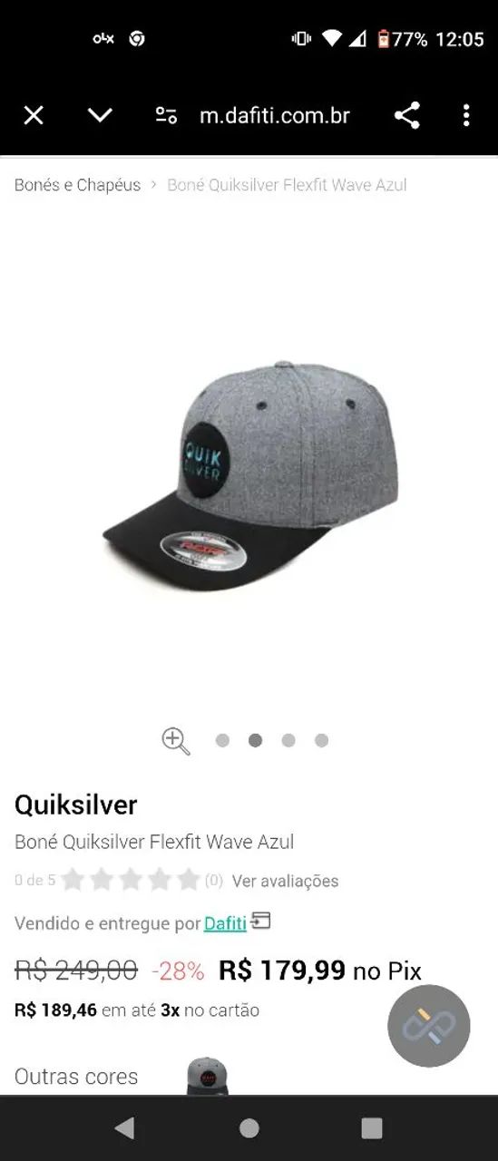 Boné Quiksilver Flexfit Wave Azul - Novo ORIGINAL - Foto 3