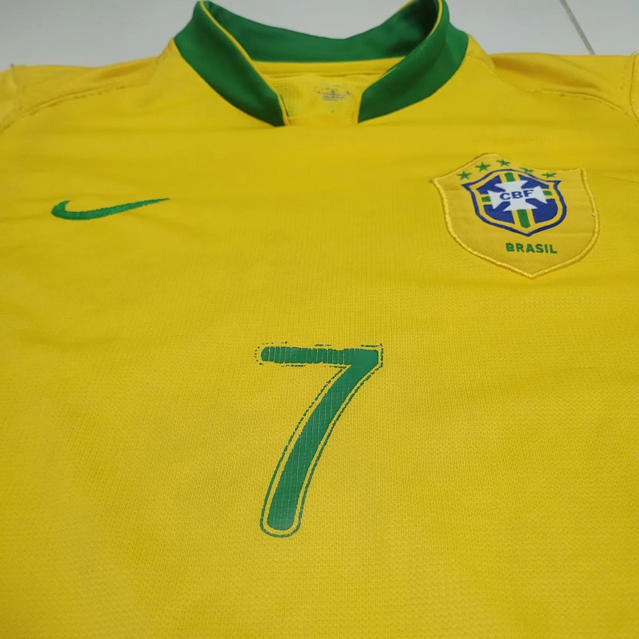 Camisa Seleção Brasileira amarela copa do mundo 2006 GG #7 Adriano  - Foto 5