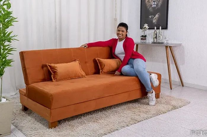 Sofá Cama Arpoador 1,85m   Produto Novo!  Pronta Entrega!  RfL - Foto 2