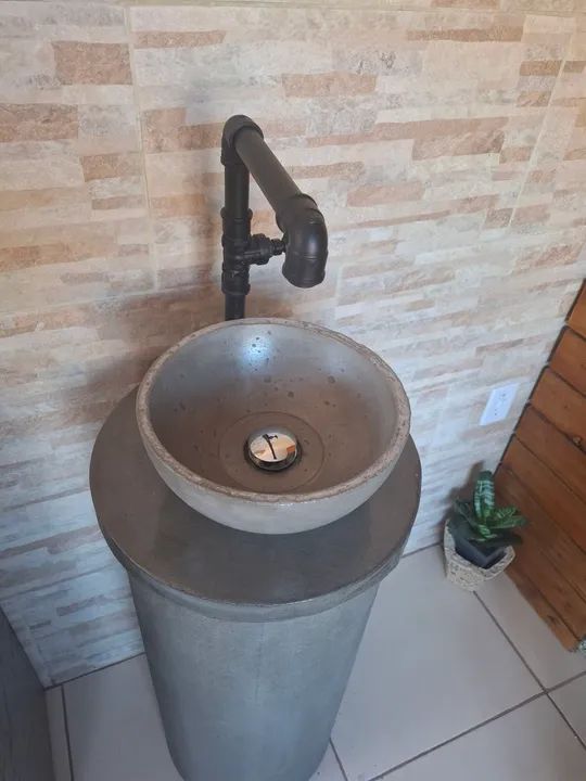 Cuba de piso para Banheiro e lavatório - Estilo Industrial - Foto 6