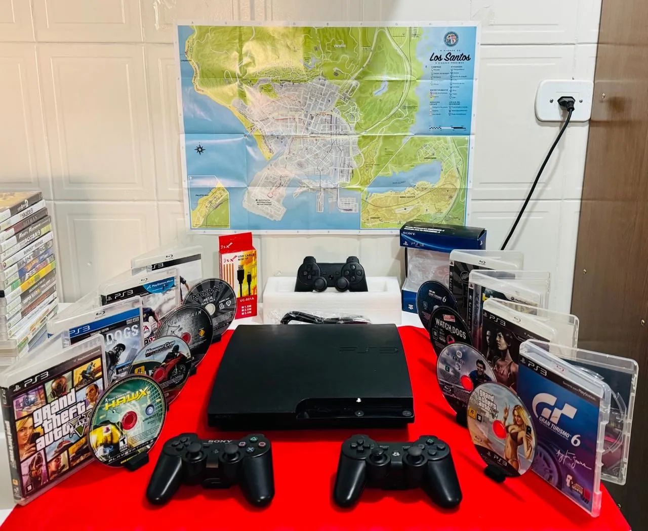 Ps3 Slim Desbloqueio HEN + 2 controles + jogos + parcelo em até 12x  - Foto 2