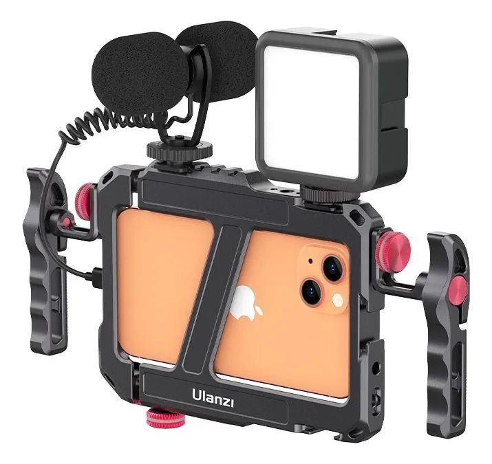 Cage Gaiola Estabilizadora Metal Ulanzi Para iPhone 15 14 13 Cor Preto<br> - Foto 4