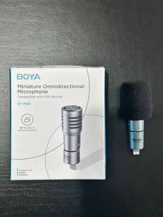 Microfone Boya para iPhone 