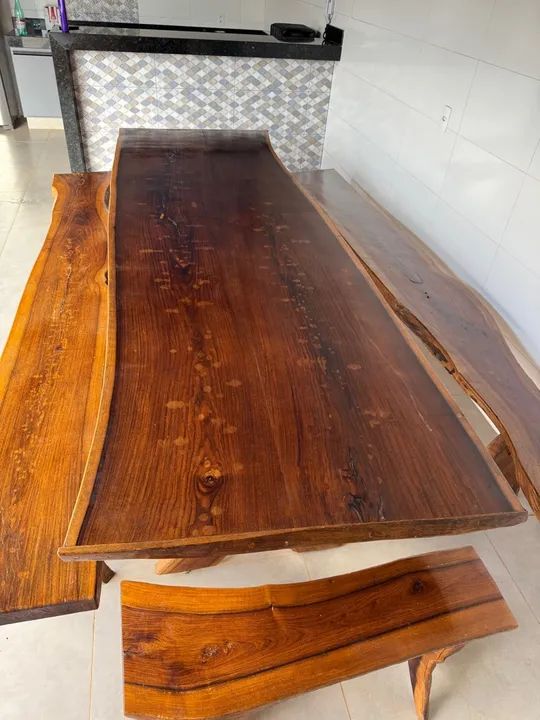 Mesa de Madeira Jacarandá - Foto 3