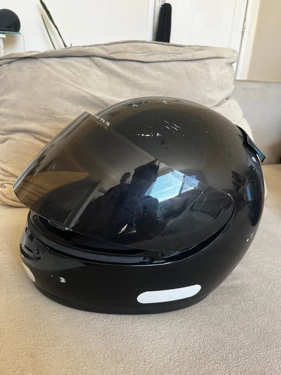 Capacete tam. 58 Preto com Viseira Escura