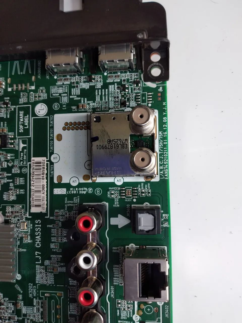 Placa  principal da tv lg 43lj5550 eax67492102(1.0)funcionando  - Foto 3