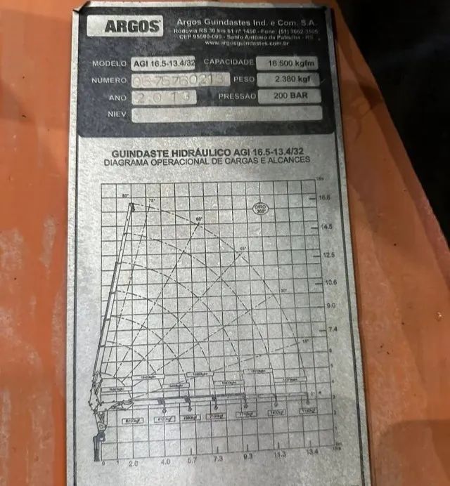 Vw worker 17-190 4x2 2013 munck argos 16.5T - Foto 7