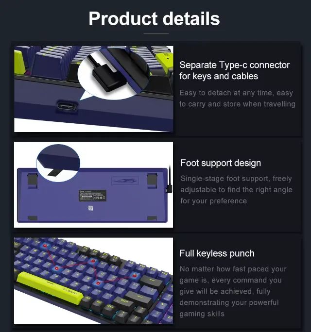 Teclado Mecanico E-yooso Z-94 Switch Red Padrão BR - Periféricos e