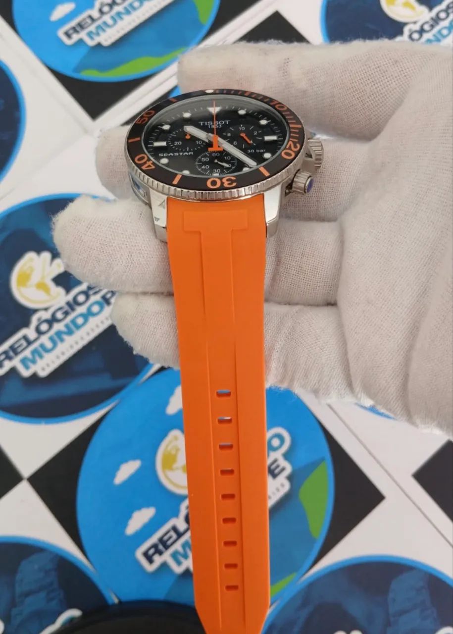 RELÓGIO TISSOT SEASTAR LARANJA CHNOGRAPH  - Foto 2