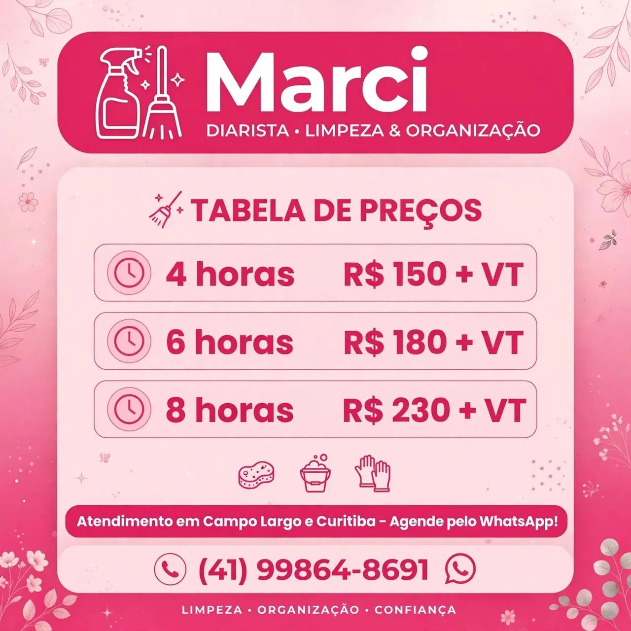 Presto serviço de Diarista 