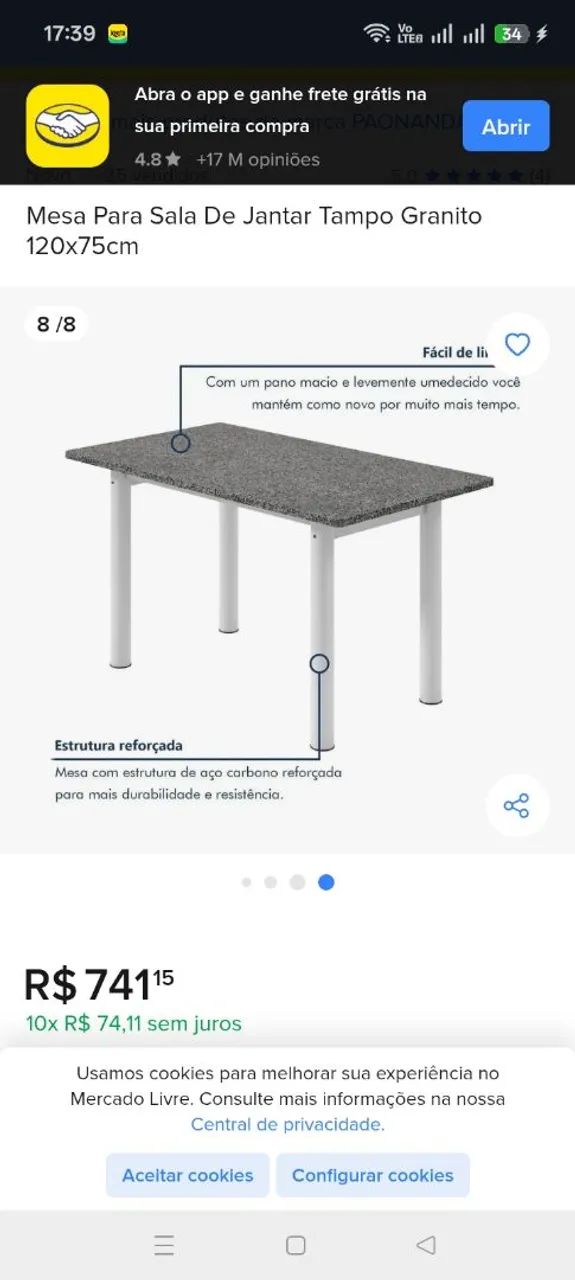 Mesa de mármore usada  - Foto 2